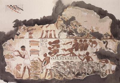  Copy of wall painting from the tomb of Nebamun in the British Museum,London (mk23)
